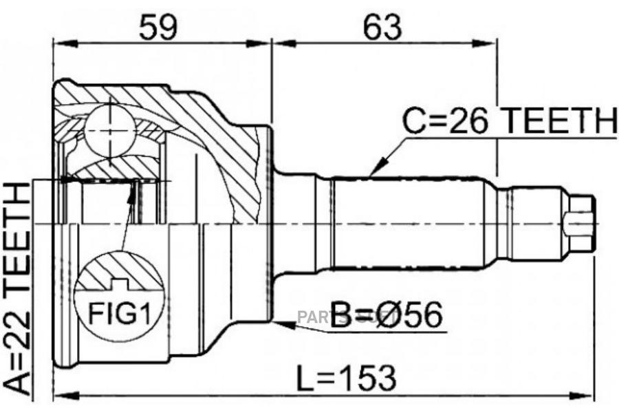 

Шрус Mazda 323 Iii-V/Mx-3 1.3-1.8 89-98 Нар. -Abs JIKIU арт. JC25012