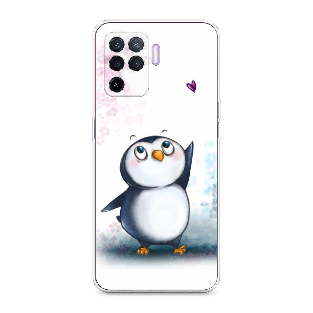 

Чехол Awog на Oppo Reno 5 Lite "Пингвин и сердечко", Разноцветный, 255150-1