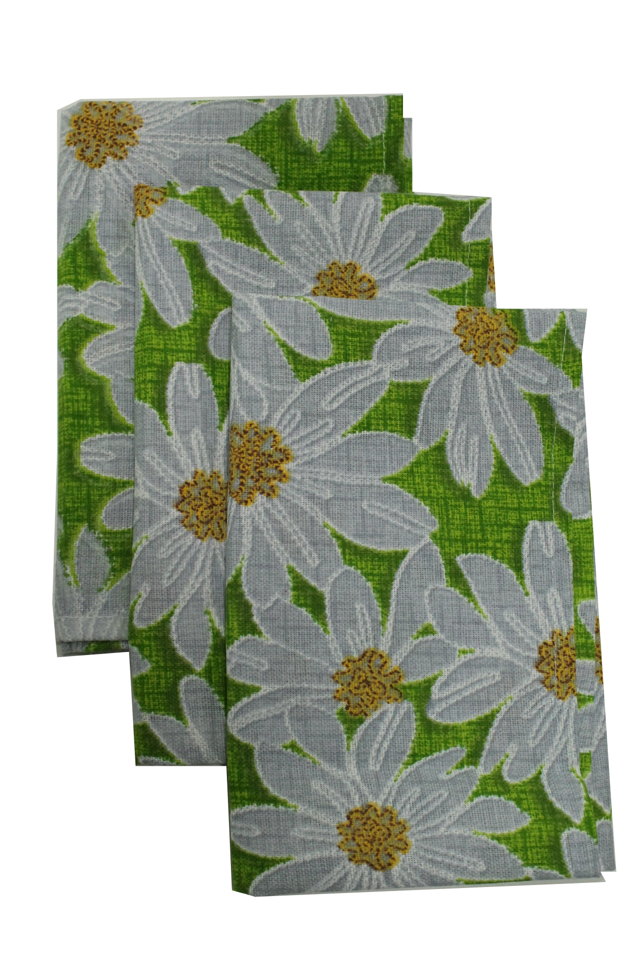 фото Набор кухонных полотенец из рогожки "софия (зеленое)" 50х70 (3 шт.) арт дизайн