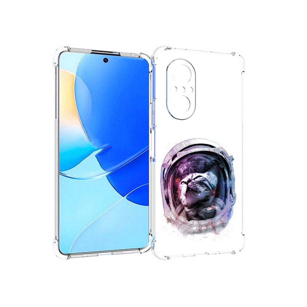 

Чехол MyPads Tocco для Huawei Nova 9 SE кот в шлеме, Прозрачный, Tocco