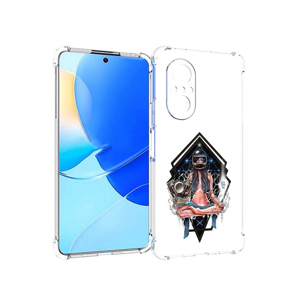 

Чехол MyPads Tocco для Huawei Nova 9 SE красивая девушка в шлеме, Прозрачный, Tocco