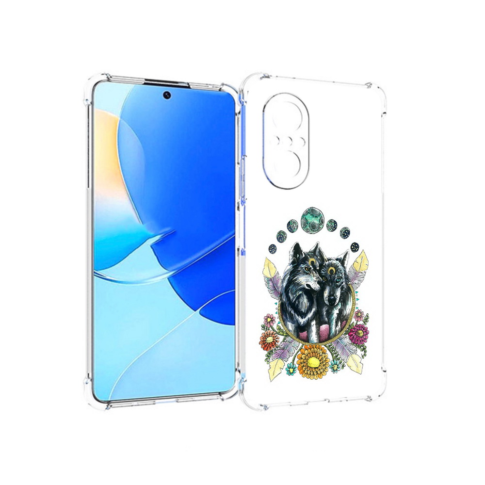 

Чехол MyPads Tocco для Huawei Nova 9 SE красивые волки абстракция, Прозрачный, Tocco