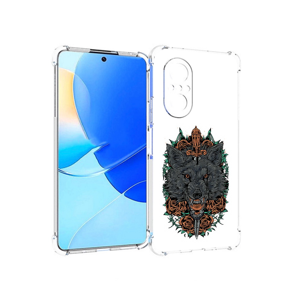 

Чехол MyPads Tocco для Huawei Nova 9 SE красивый злой волк, Прозрачный, Tocco