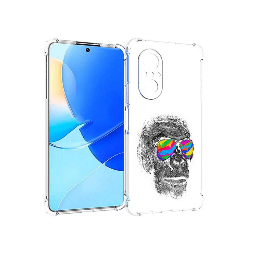 

Чехол MyPads Tocco для Huawei Nova 9 SE крутая обезьяна в очках, Прозрачный, Tocco