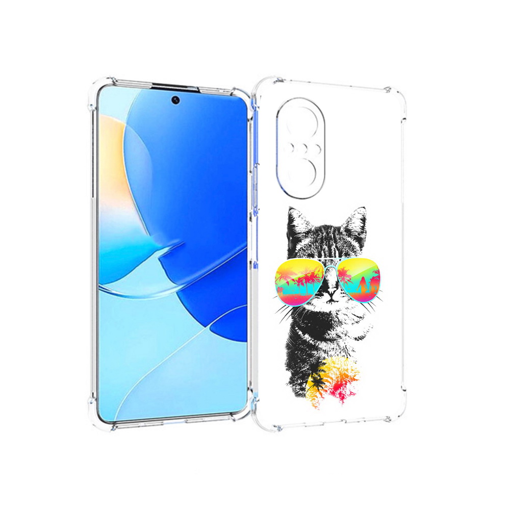 

Чехол MyPads Tocco для Huawei Nova 9 SE крутой кот, Прозрачный, Tocco