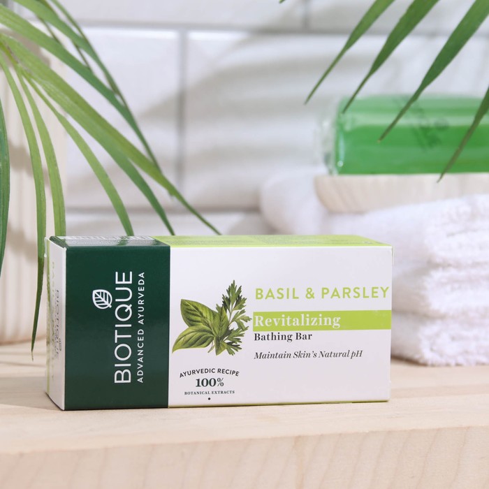 

Мыло BIOTIQUE "Базилик и петрушка", 150 г