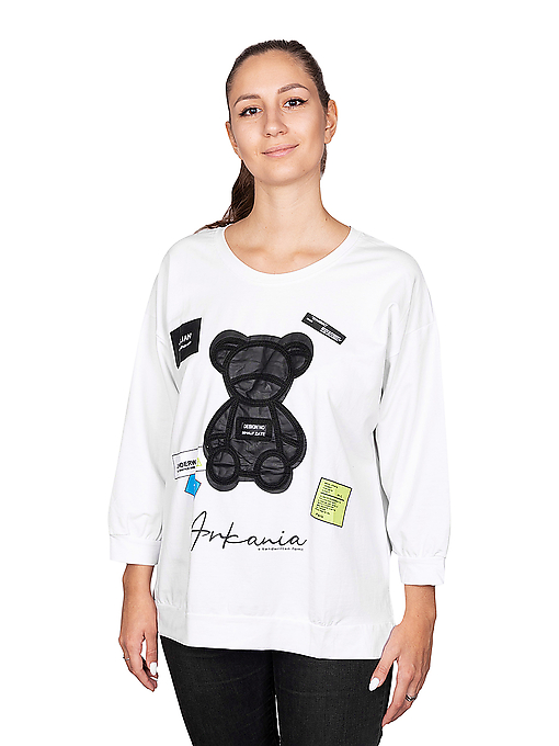 

Лонгслив женский Rihanna RH2203 белый 5XL, RH2203