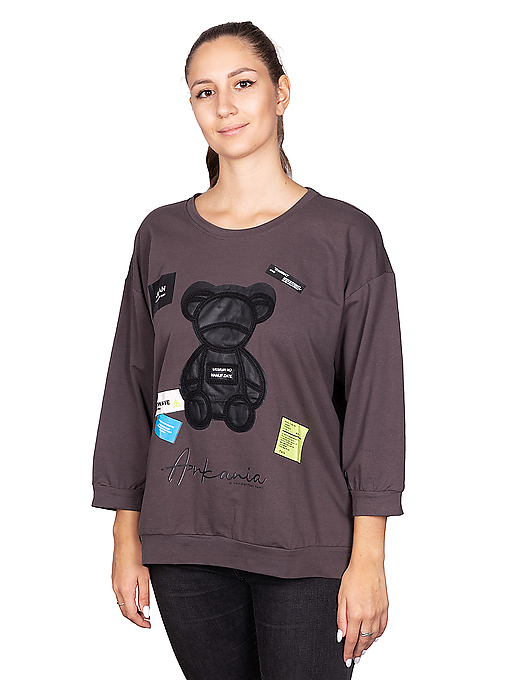 

Лонгслив женский Rihanna RH2203 серый 5XL, RH2203