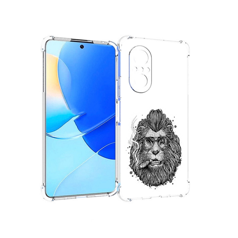 

Чехол MyPads Tocco для Huawei Nova 9 SE курящий лев, Прозрачный, Tocco