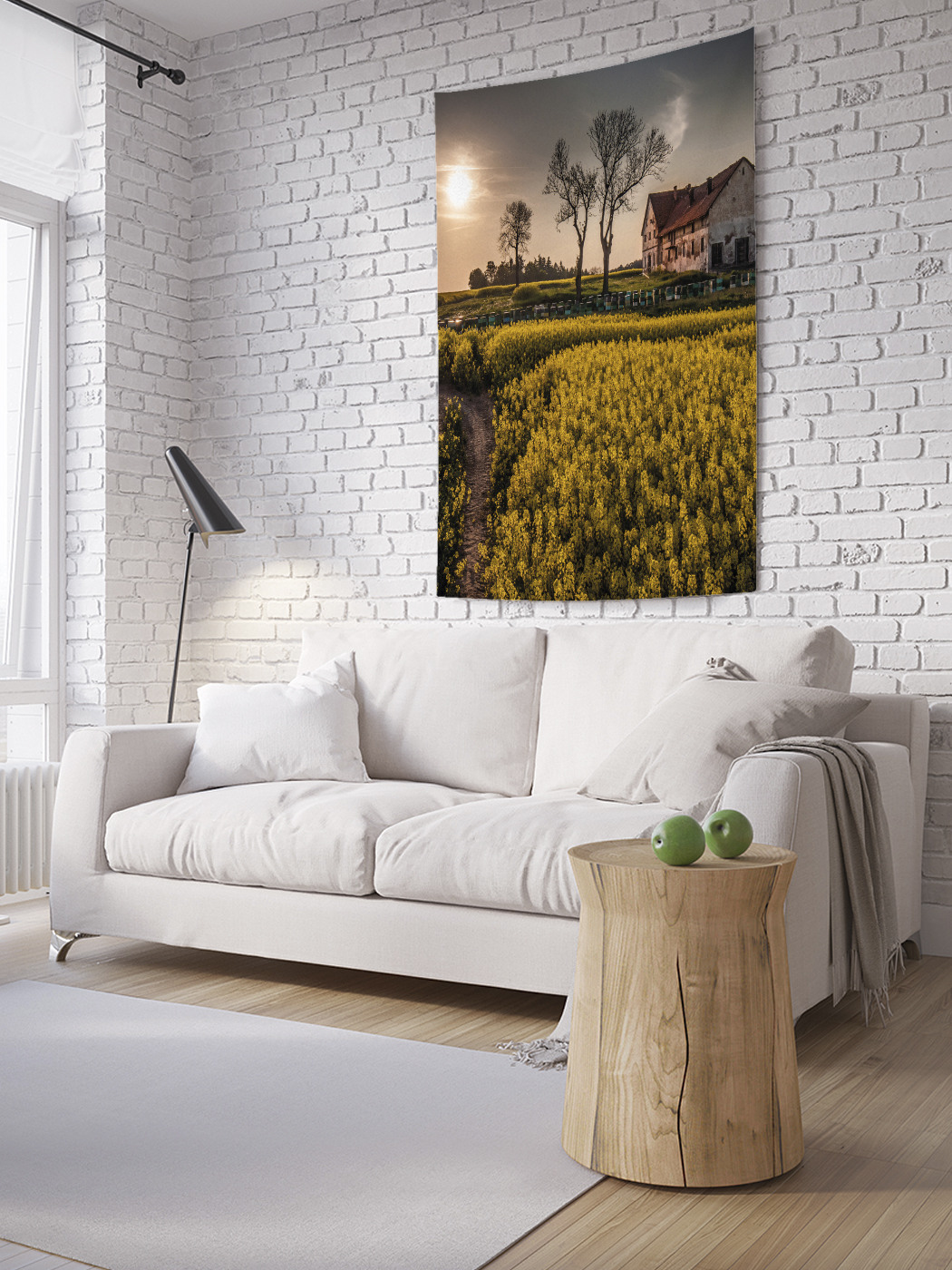 

Вертикальное фотопанно на стену JoyArty Дорога в поле 150x200 см, Дорога в поле