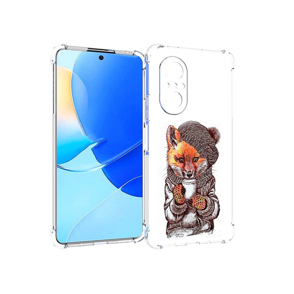 

Чехол MyPads Tocco для Huawei Nova 9 SE лиса в шапке, Tocco