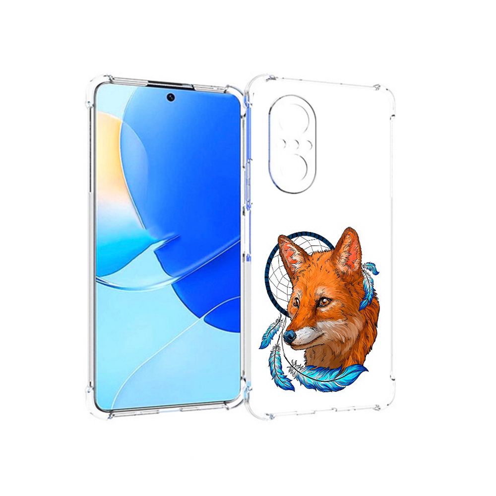

Чехол MyPads Tocco для Huawei Nova 9 SE лиса и ловец снов, Прозрачный, Tocco