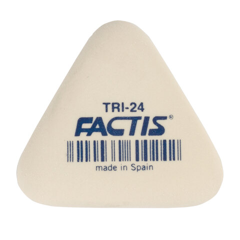 Ластик Factis TRI 24, 51х46х12 мм, белый, треугольный, мягкий, PMFTRI24, 24 шт