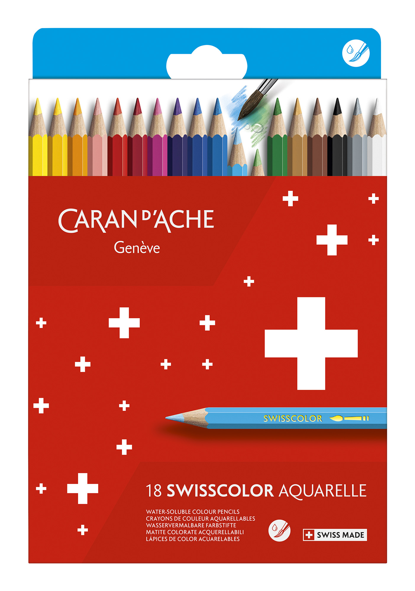 

Карандаши цветные Carandache Swisscolor 1285.818 1285.818, шестигранный, дерево, 2.8мм