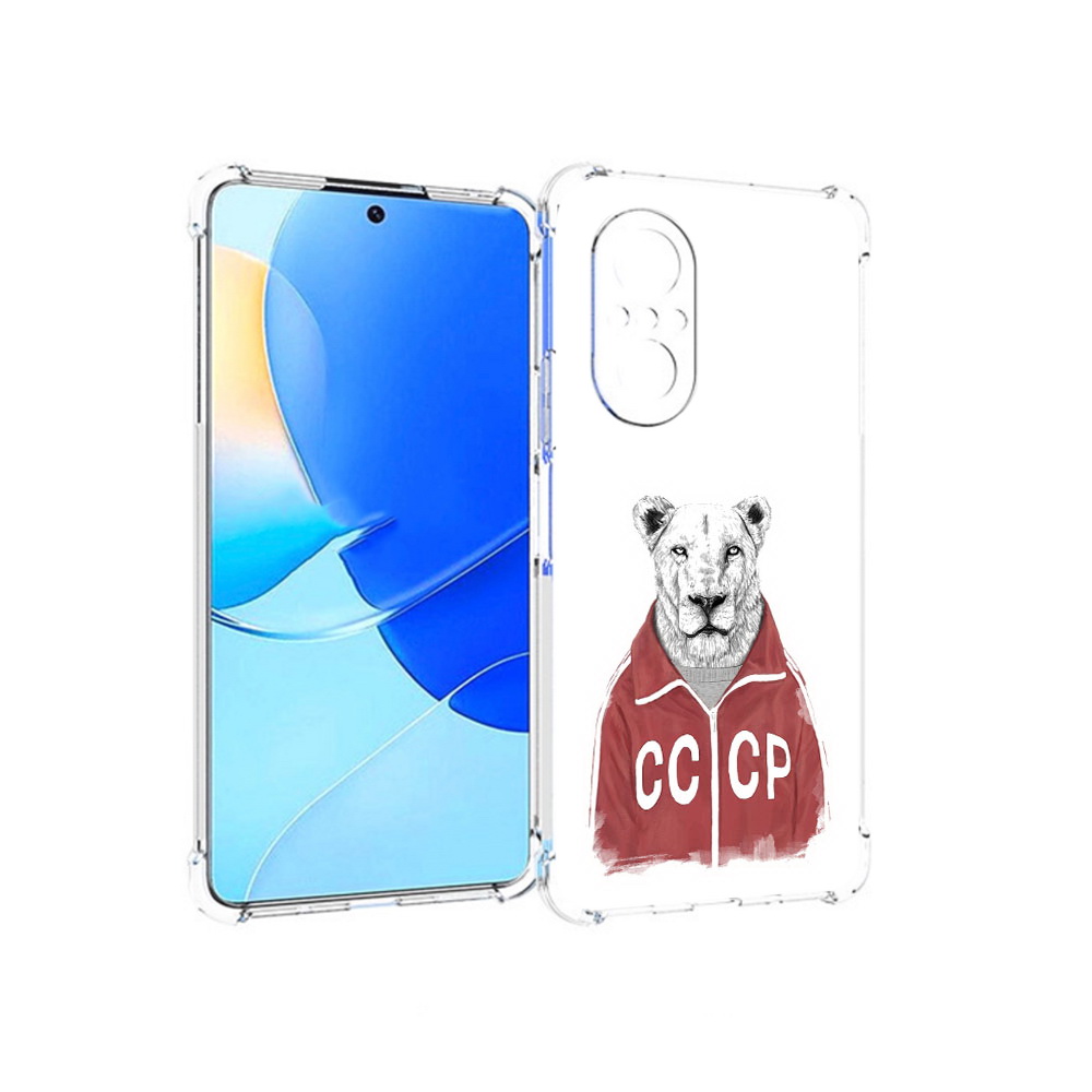 

Чехол MyPads Tocco для Huawei Nova 9 SE львица ссср, Прозрачный, Tocco