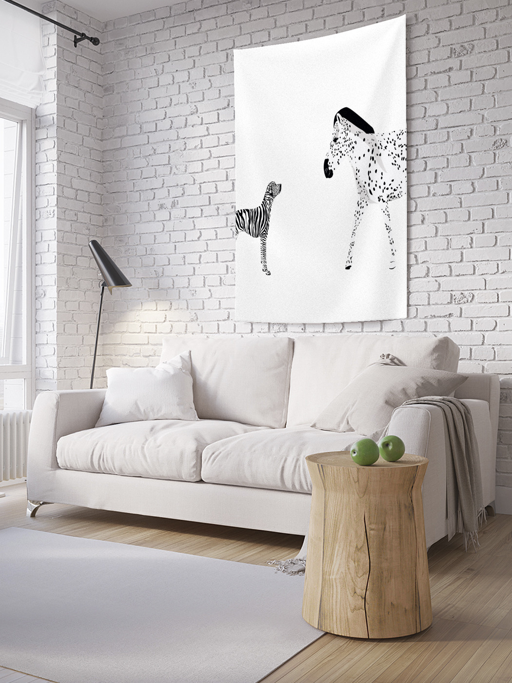 

Вертикальное фотопанно на стену JoyArty Зебра и долматинец 150x200 см, Зебра и долматинец