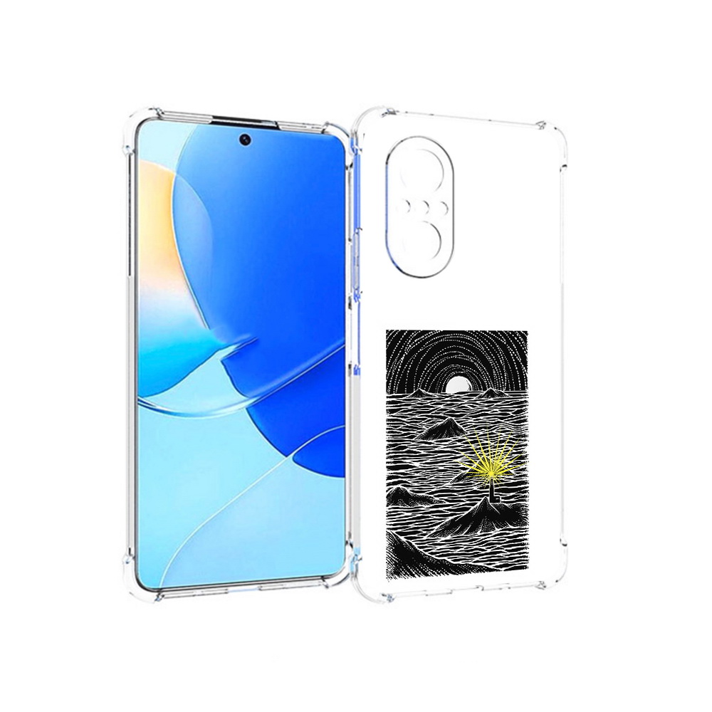 

Чехол MyPads Tocco для Huawei Nova 9 SE маяк в черно белом море, Прозрачный, Tocco