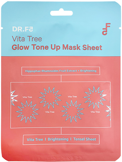 фото Витализирующая маска drf5 для сияния экстракт облепихи vita tree glow tone up mask sheet dr.f5
