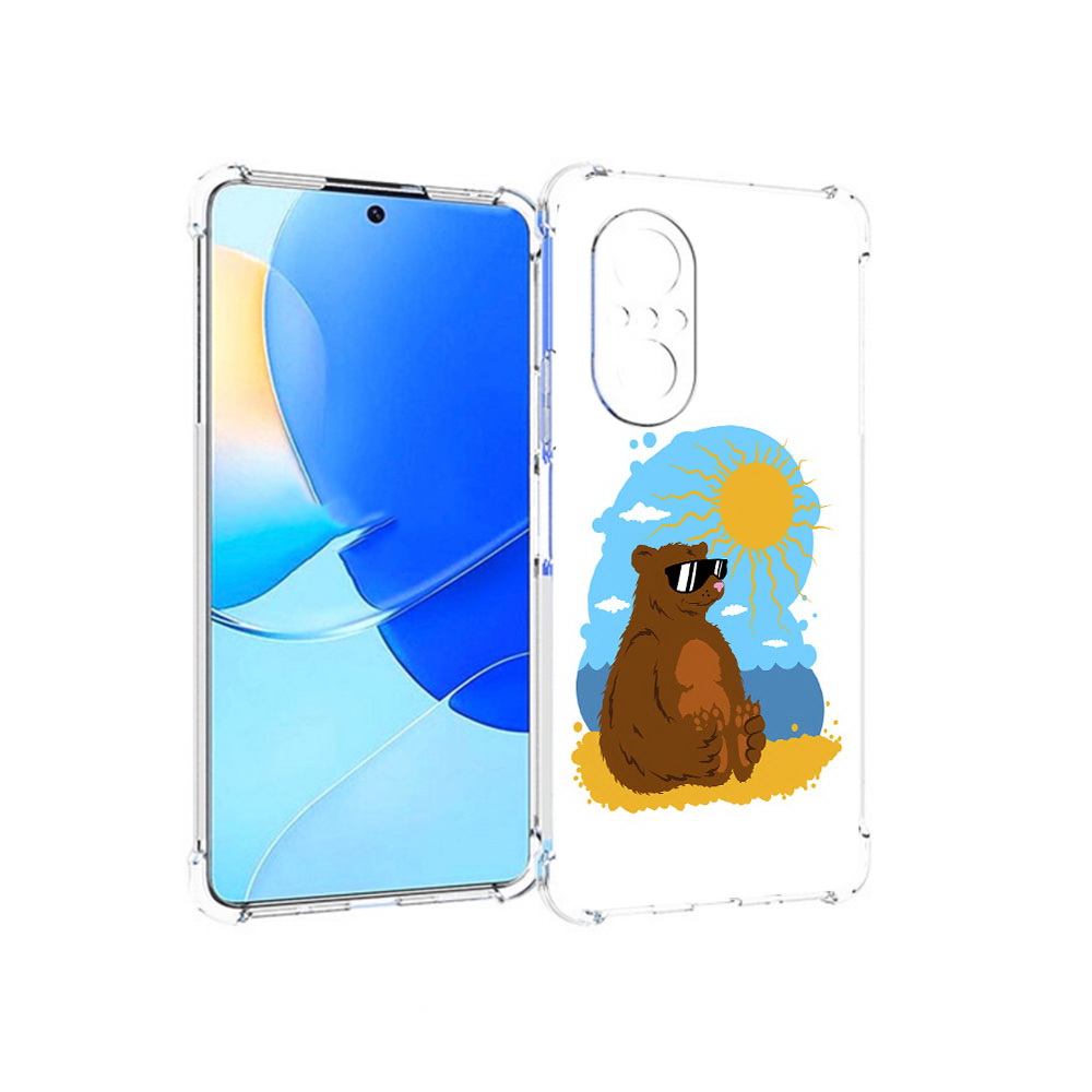 

Чехол MyPads Tocco для Huawei Nova 9 SE медведь на чиле, Прозрачный, Tocco