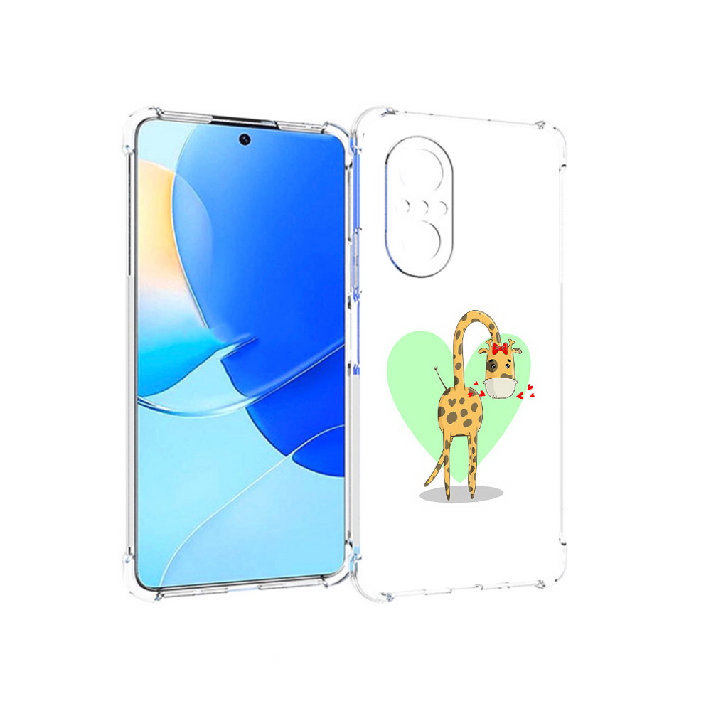 

Чехол MyPads Tocco для Huawei Nova 9 SE Влюбленный жираф 14 февраля, Прозрачный, Tocco