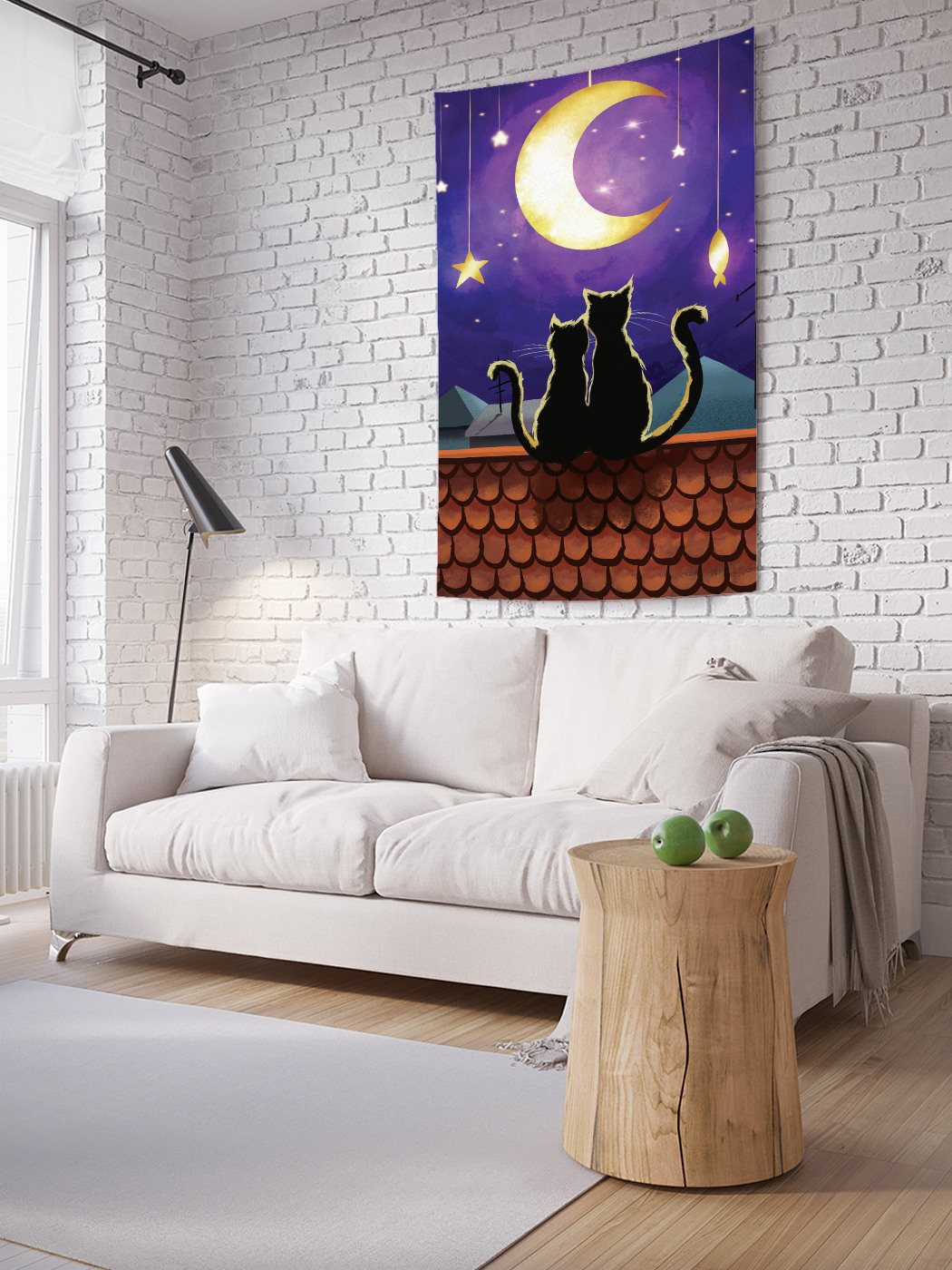 

Вертикальное фотопанно на стену JoyArty Кошачья романтика 150x200 см, Кошачья романтика