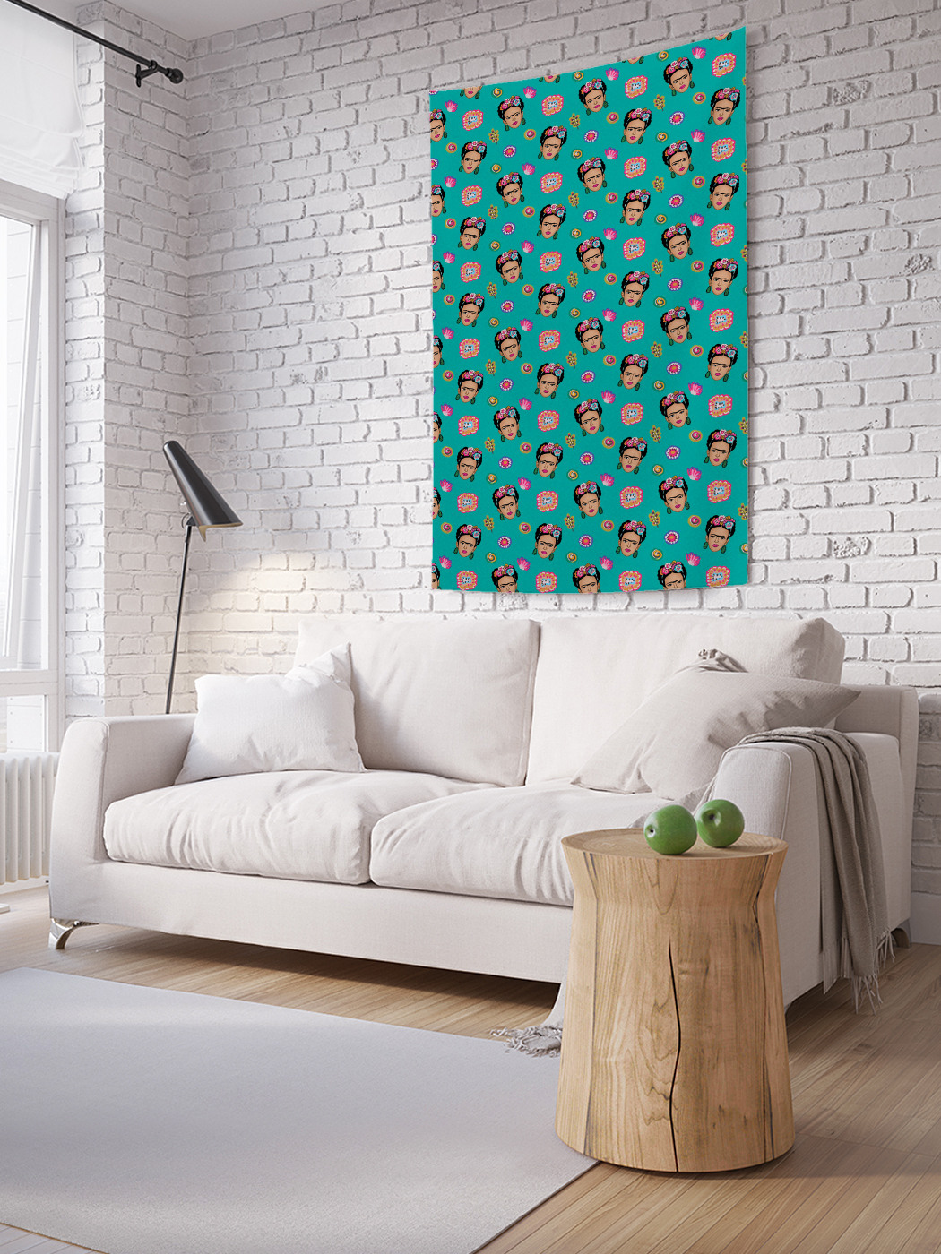 

Вертикальное фотопанно на стену JoyArty Фрида в цветах 150x200 см, Фрида в цветах