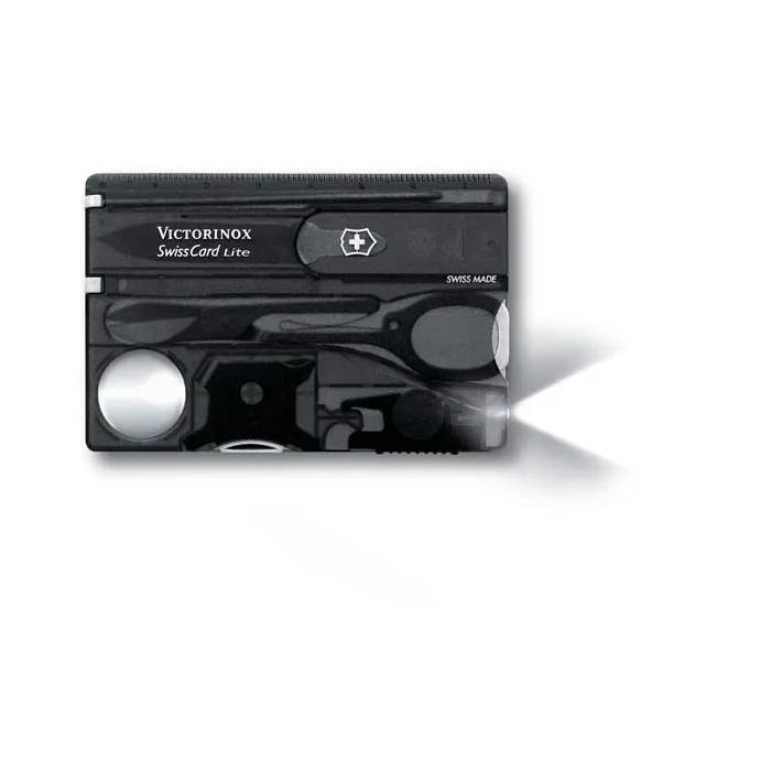 

Мультитул Victorinox SwissCard Lite, черный/прозрачный, 13 опций, SwissCard Lite
