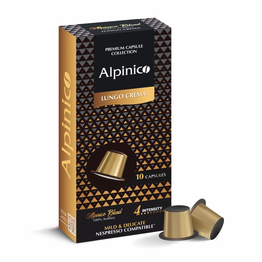 Кофе в капсулах Alpinico Lungo Crema для системы Nespresso 100 Арабика 10 шт 414₽