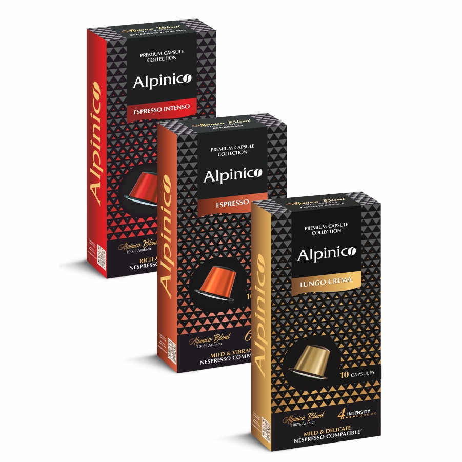 Набор кофе в капсулах Alpinico для системы Nespresso, 100% Арабика, 30 шт