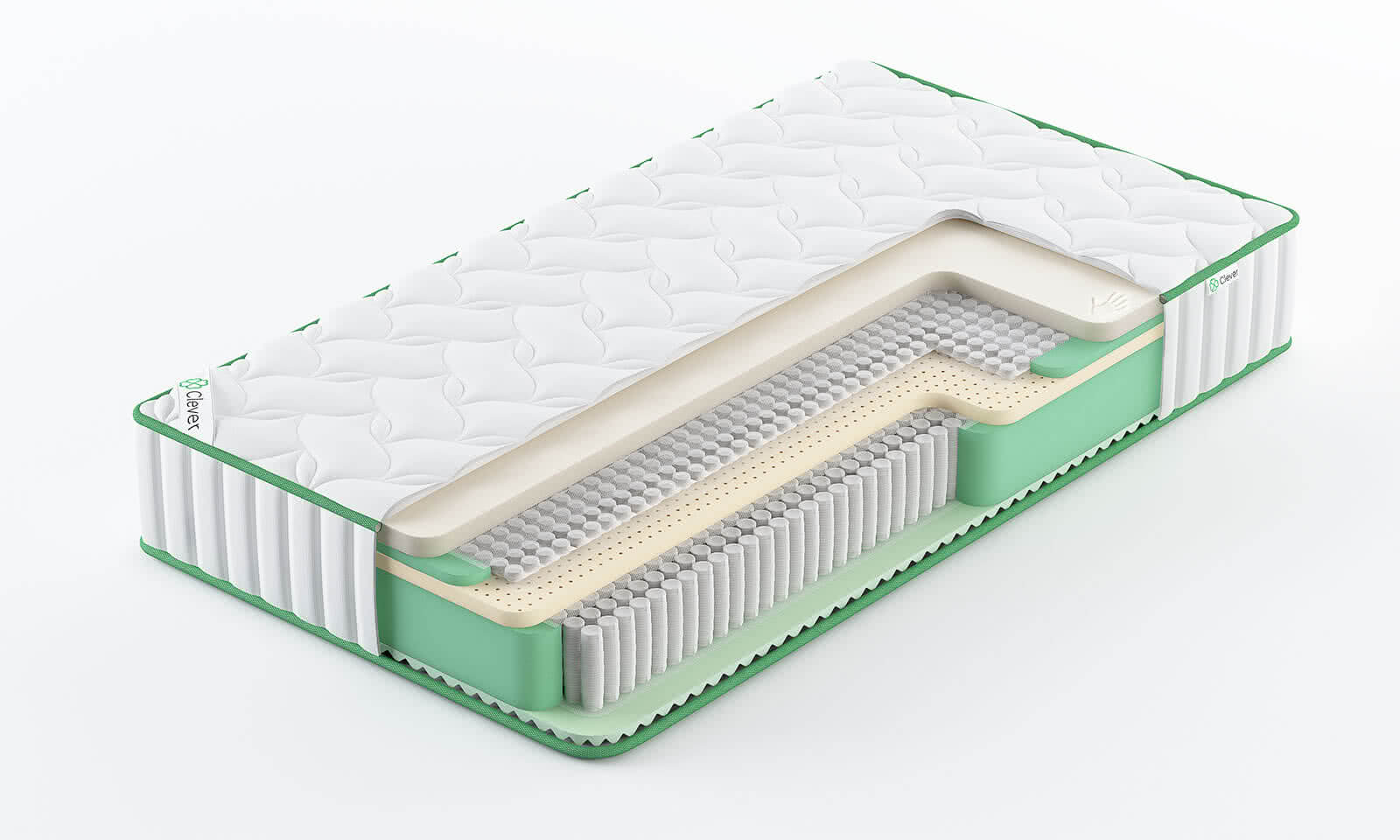 

Матрас Clever HybridTouch Max Soft S1000 220x180, Белый, HybridTouch Max Soft S1000