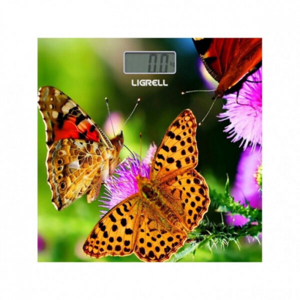 Весы напольные LIGRELL LBS-1821D Бабочка разноцветные весы напольные hofford bs 10 разноцветные