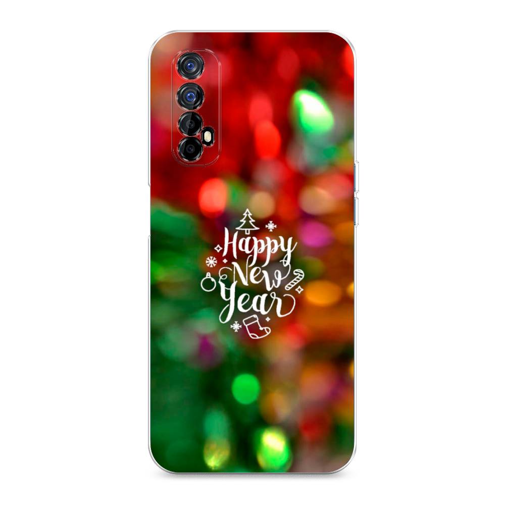 

Чехол на Oppo Realme 7 "Новый Год на елке", Зеленый;красный;желтый, 254150-5