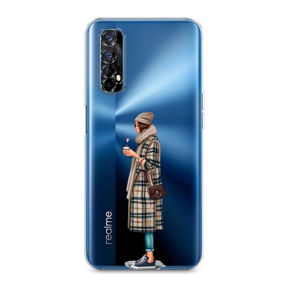 

Чехол на Oppo Realme 7 "Утренний кофе", Коричневый;бежевый, 254150-6