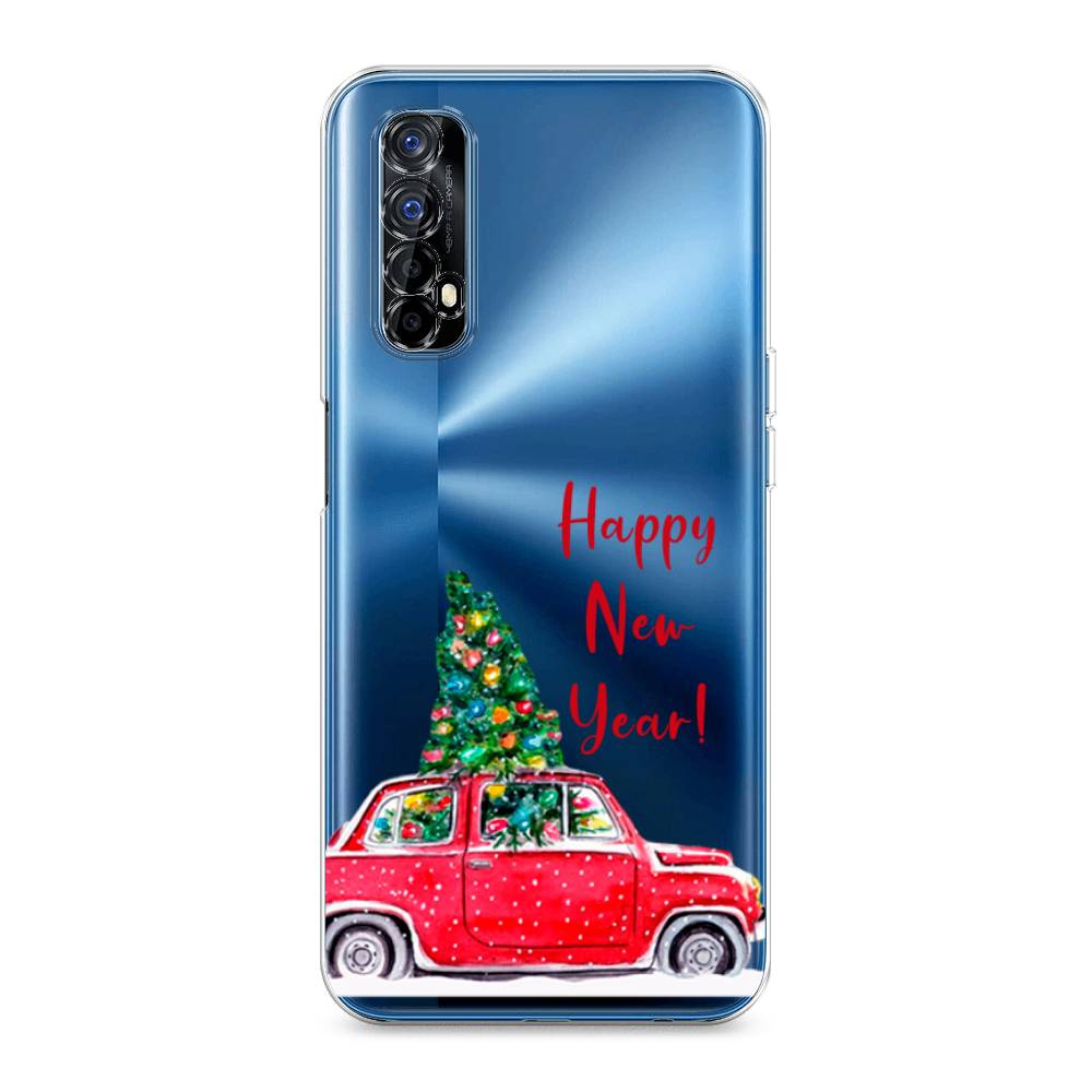 

Чехол на Oppo Realme 7 "Happy New Year", Красный;зеленый, 254150-5