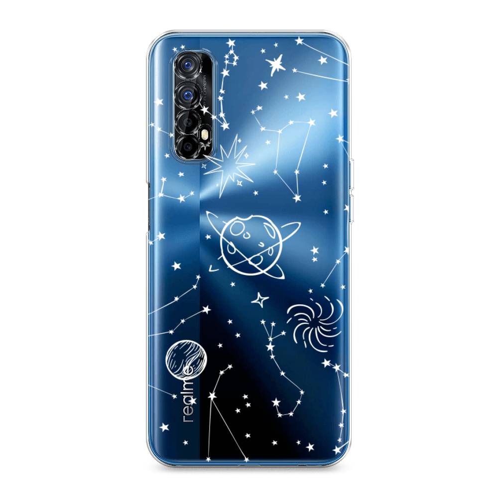 

Чехол на Oppo Realme 7 "Планеты в космосе", Белый, 254150-2