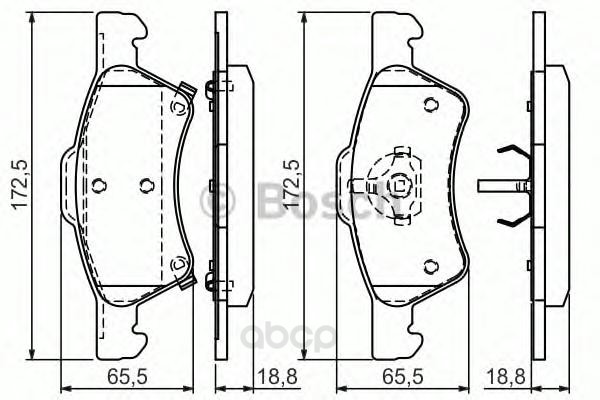 

Тормозные колодки Bosch передние 986424765
