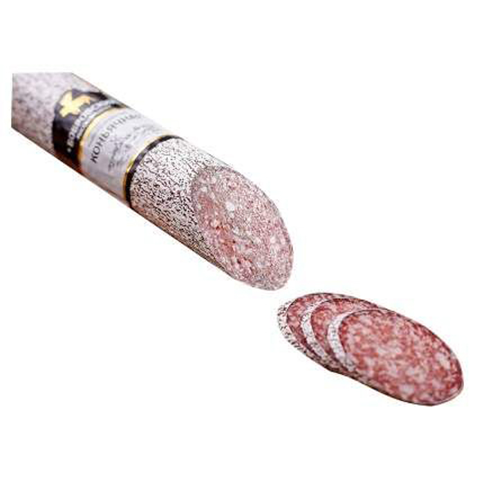 

Колбаса сырокопченая Бобровский мясокомбинат Коньячная 350 г