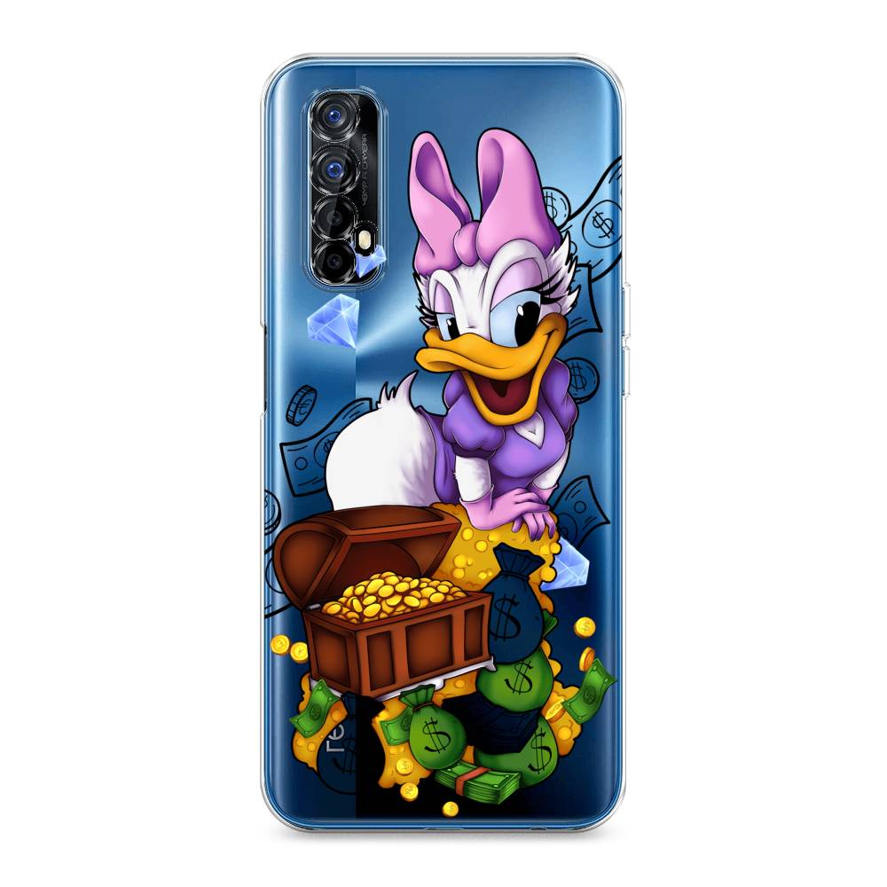 

Чехол на Oppo Realme 7 "Rich Daisy Duck", Коричневый;белый;фиолетовый, 254150-6
