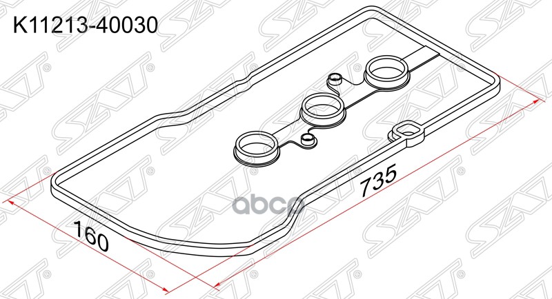 

Прокладка Клапанной Крышки Ty 1kr-Fe, 04- Belta/Passo/Vitz Kgc1#/Ksp9# Sat арт. K112134003