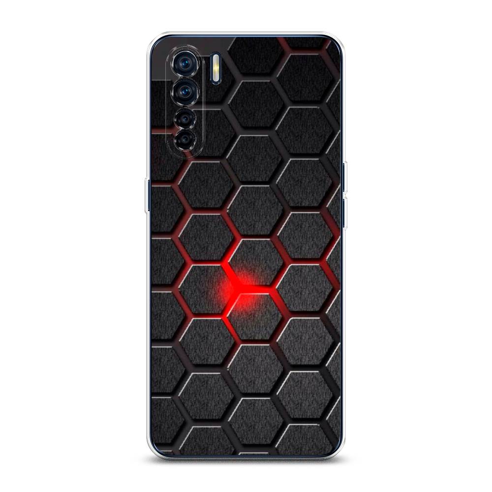 

Чехол для Oppo A91/Reno 3 "Соты красные", Красный;черный;серый, 254250-3