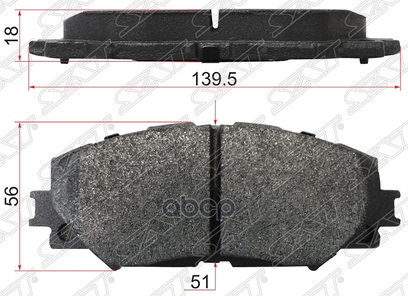 

Колодки Тормозные Перед Toyota Premio/Allion 05-12/Rav 4 05-/Corolla 06-13 Sat арт. ST0446