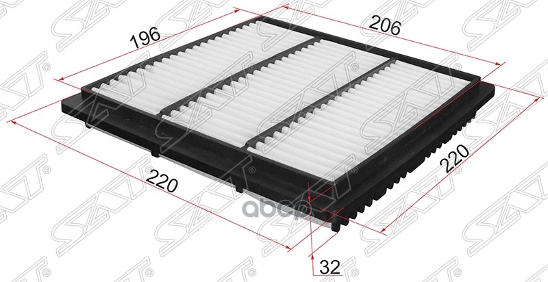 фото Фильтр воздушный mitsubishi pajero sport 6g72 97-09 sat арт. stmr571471
