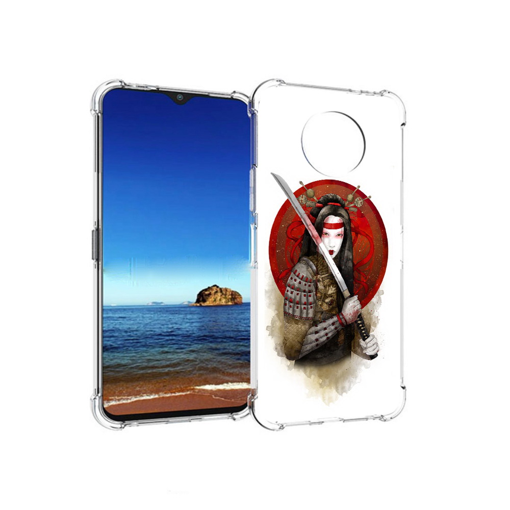 

Чехол MyPads Tocco для Nokia G50 рисованная девушка с катаной (PT227056.116.580), Прозрачный, Tocco