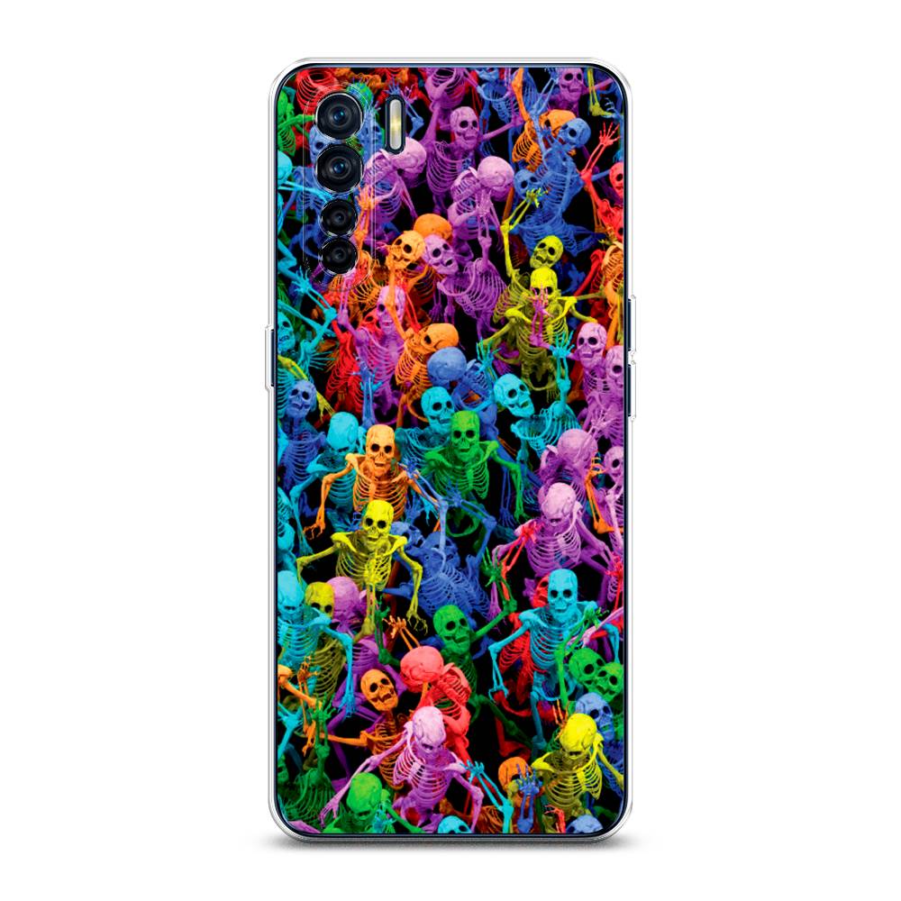 

Чехол для Oppo A91/Reno 3 "Вечеринка скелетов", Фиолетовый;желтый;оранжевый, 254250-6