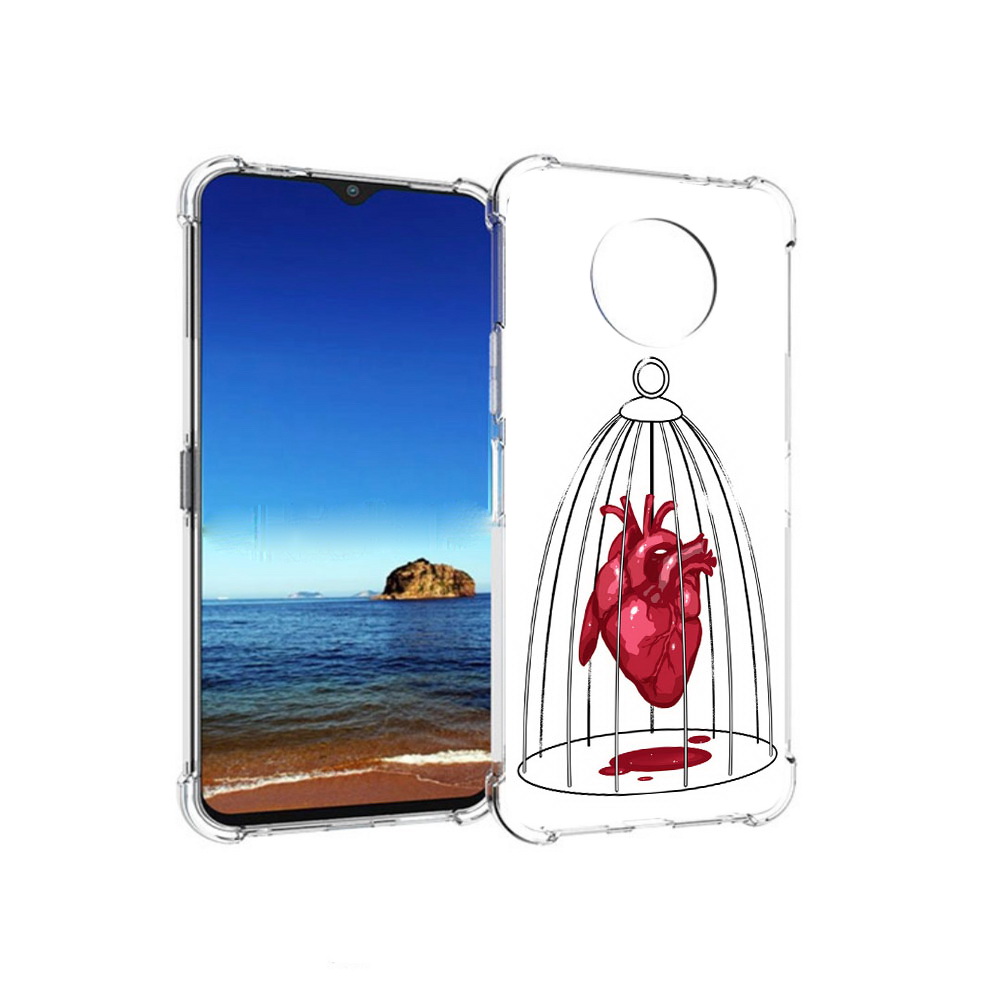 

Чехол MyPads Tocco для Nokia G50 сердце в клетке (PT227056.116.597), Прозрачный, Tocco