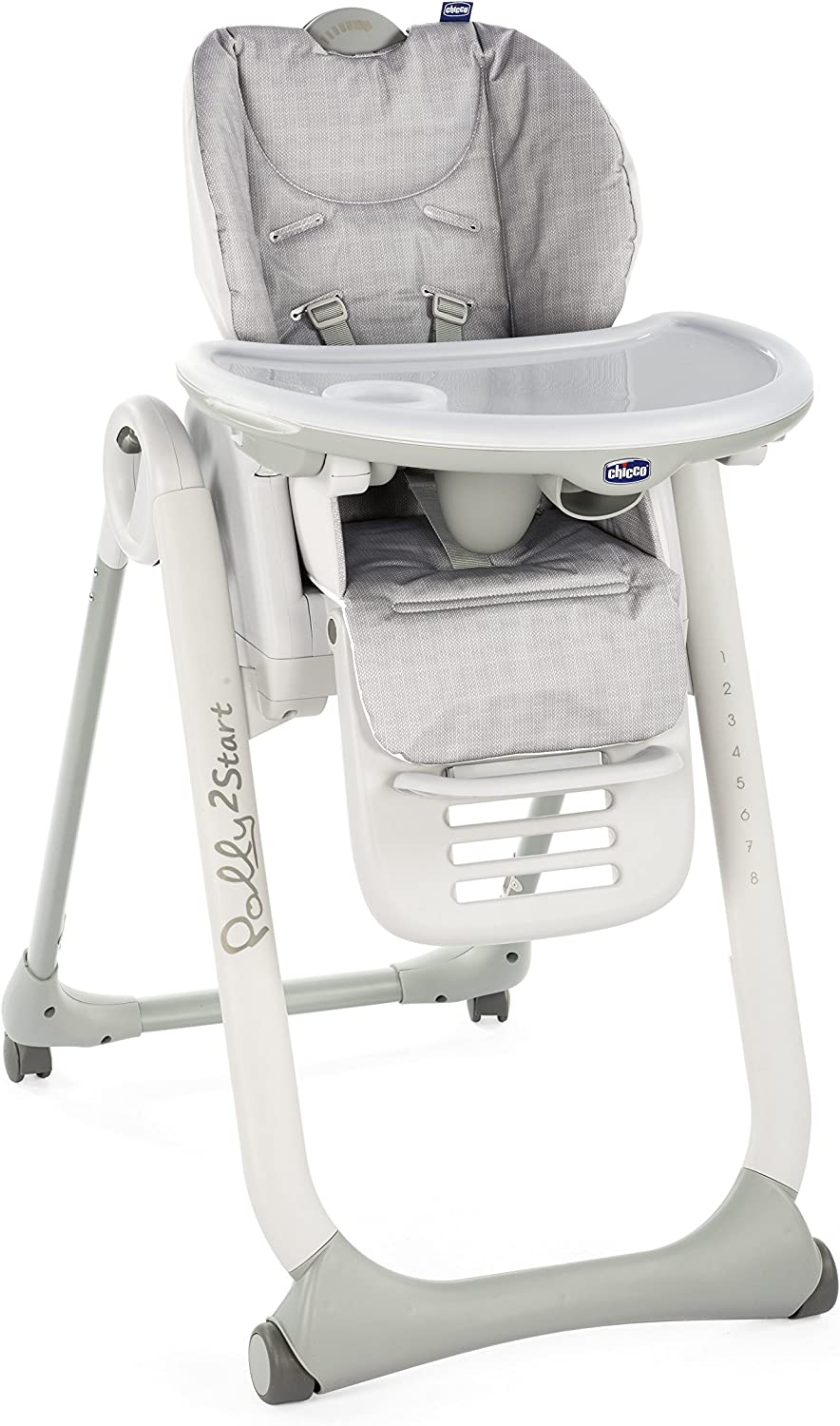 

Стульчик для кормления Chicco Polly 2Start Happy Silver, Polly 2Start