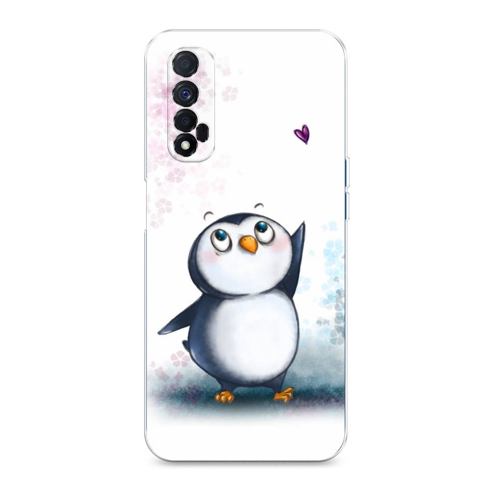 

Чехол Awog на Realme Narzo 30 4G "Пингвин и сердечко", Разноцветный, 257650-1