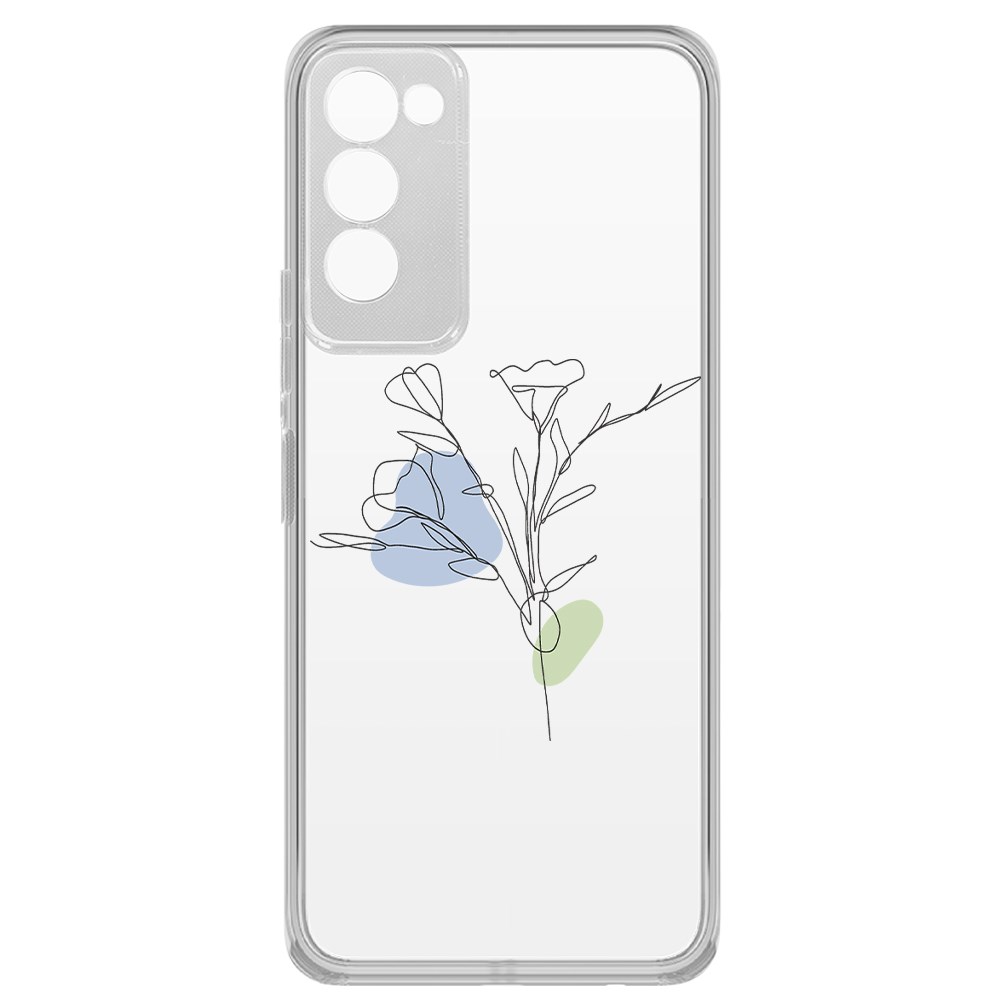 фото Чехол-накладка krutoff clear case эустома для tecno camon 18