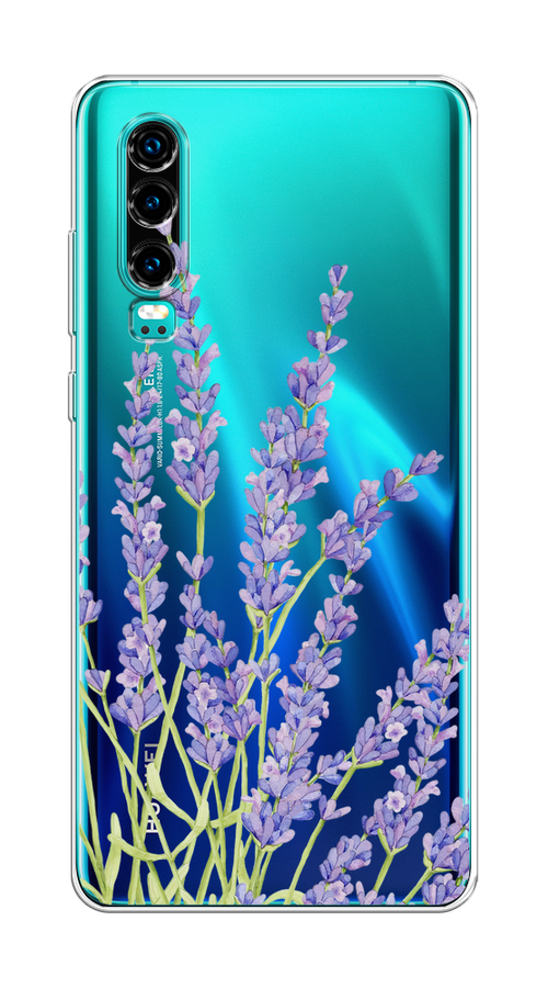 

Чехол на Huawei P30 "Лавандовые стебли", Фиолетовый;зеленый, 68550-1