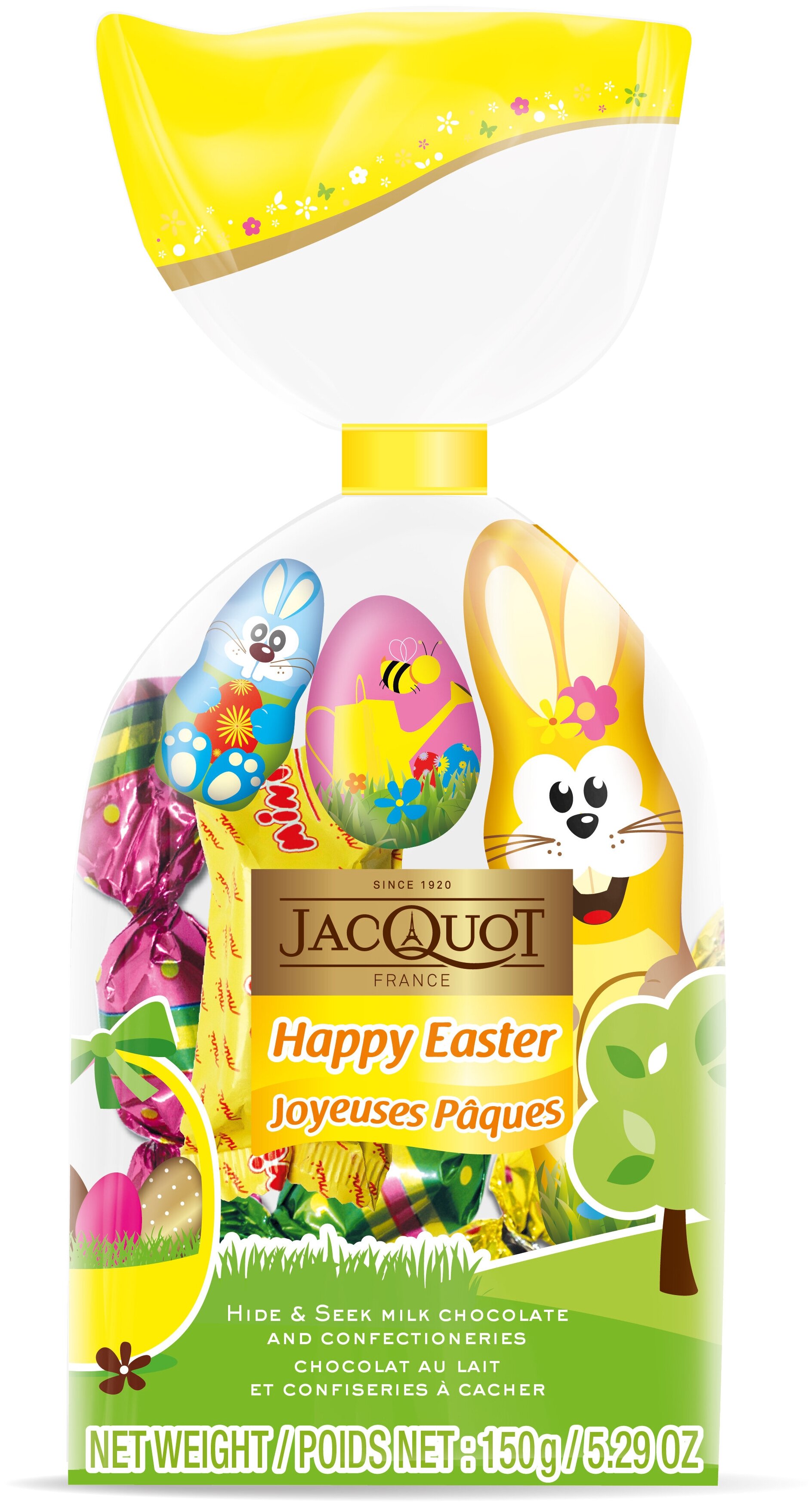 

Ассорти Jacquot шоколадных конфет и фруктового желе со вкусом клубники Happy Easter, 150г, 3015491314595